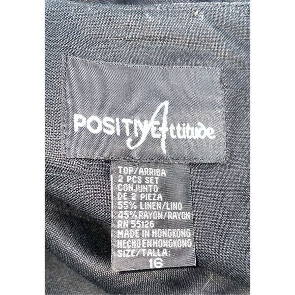 Positive Attitude Linen Blend 2-Piece Maxi Dress & Jacket Embroidered Sz. 16 - Picture 9 of 9